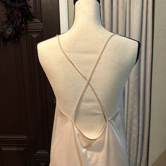 Vintage Lingerie Slip Dress with Pink Floral Lace - Picture 5 of 10